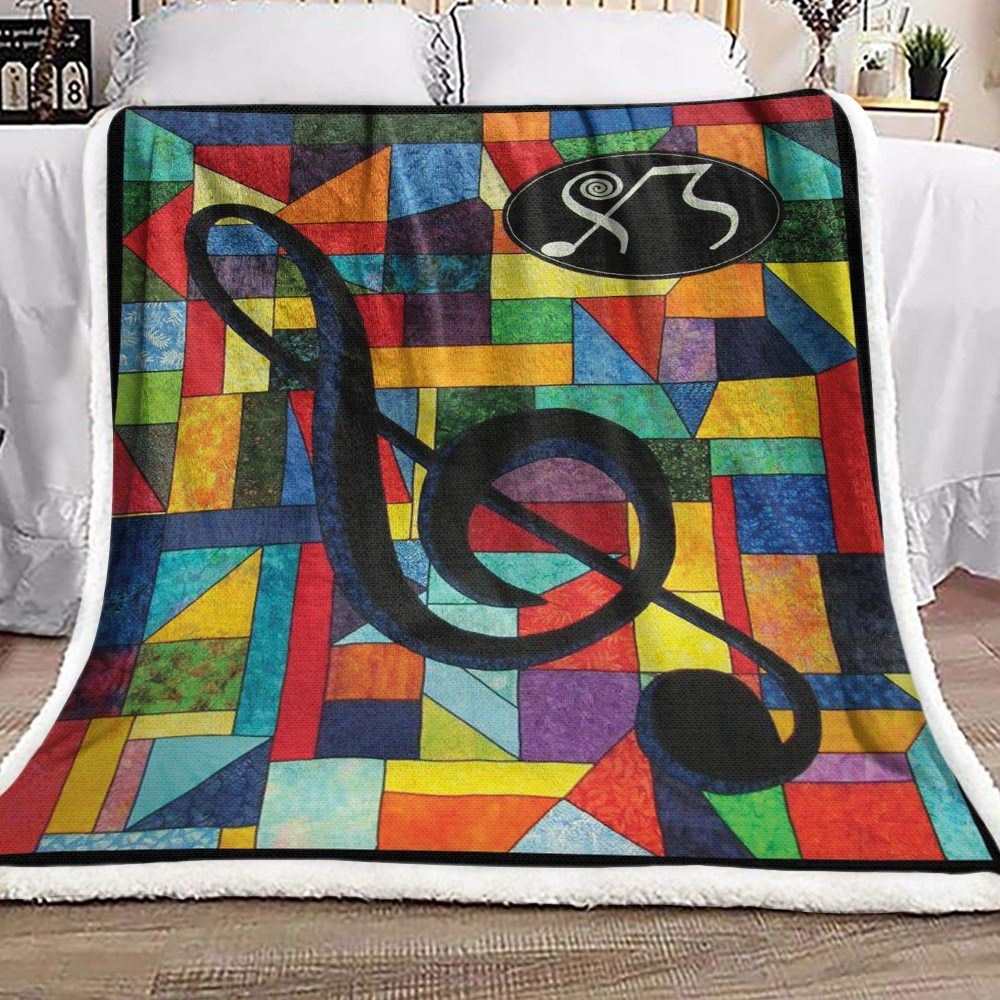 Music Sherpa Fleece Blanket