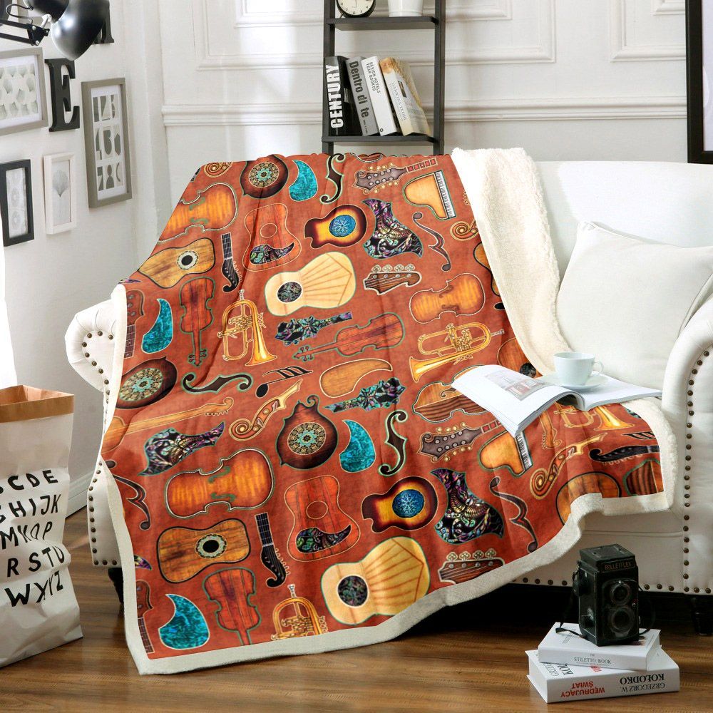 Music Sherpa Fleece Blanket