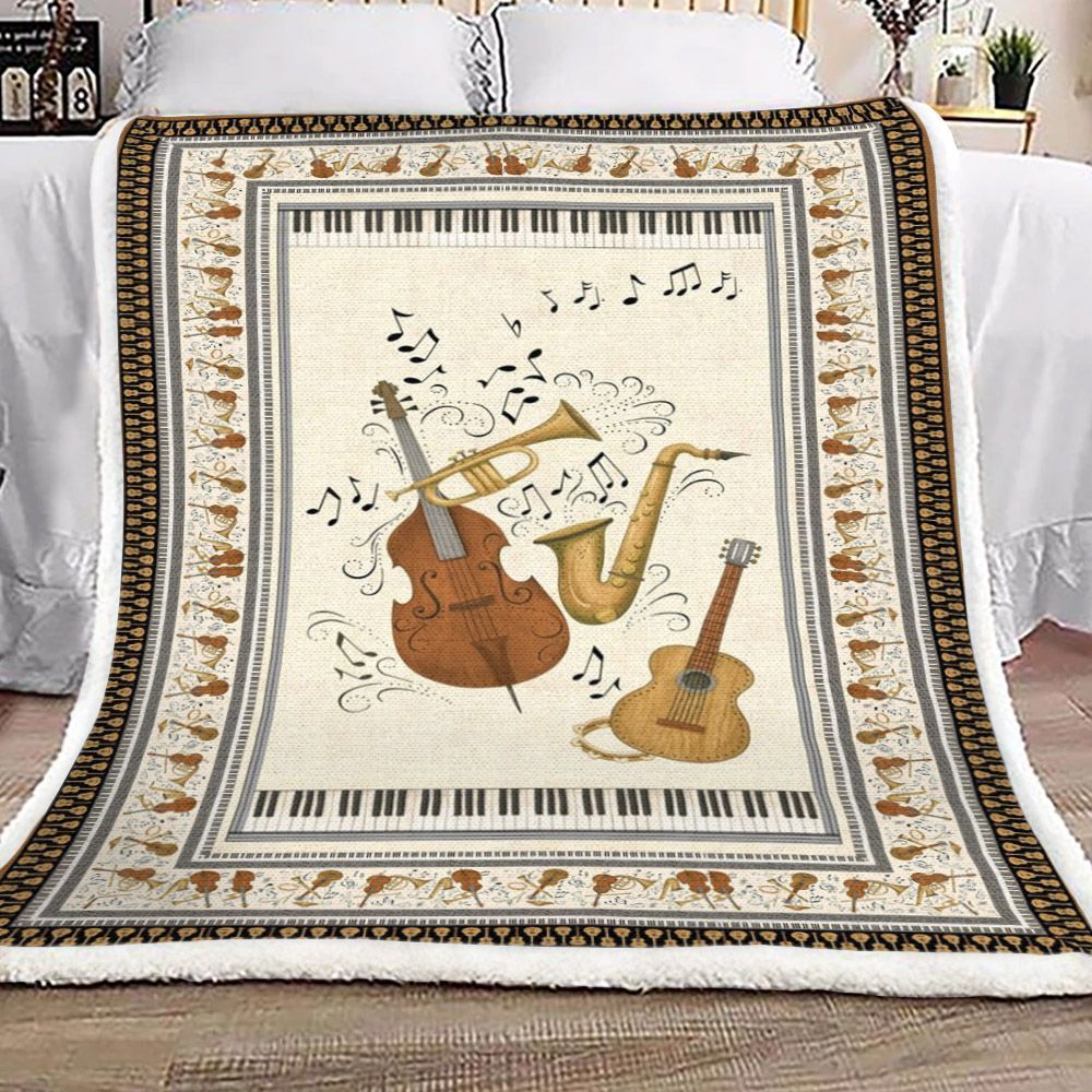 Music Classic Sherpa Fleece Blanket
