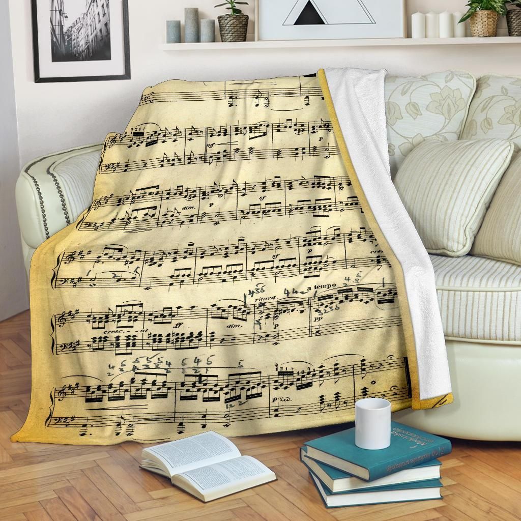 Music Sherpa Fleece Blanket