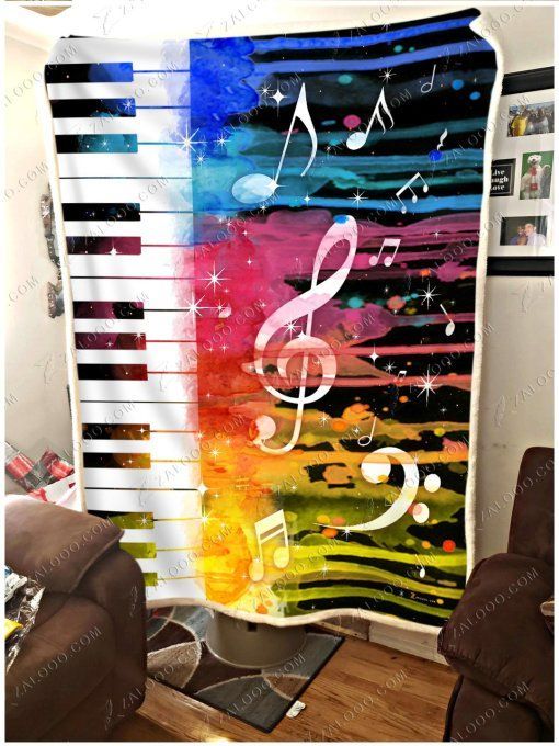 Music Sherpa Fleece Blanket
