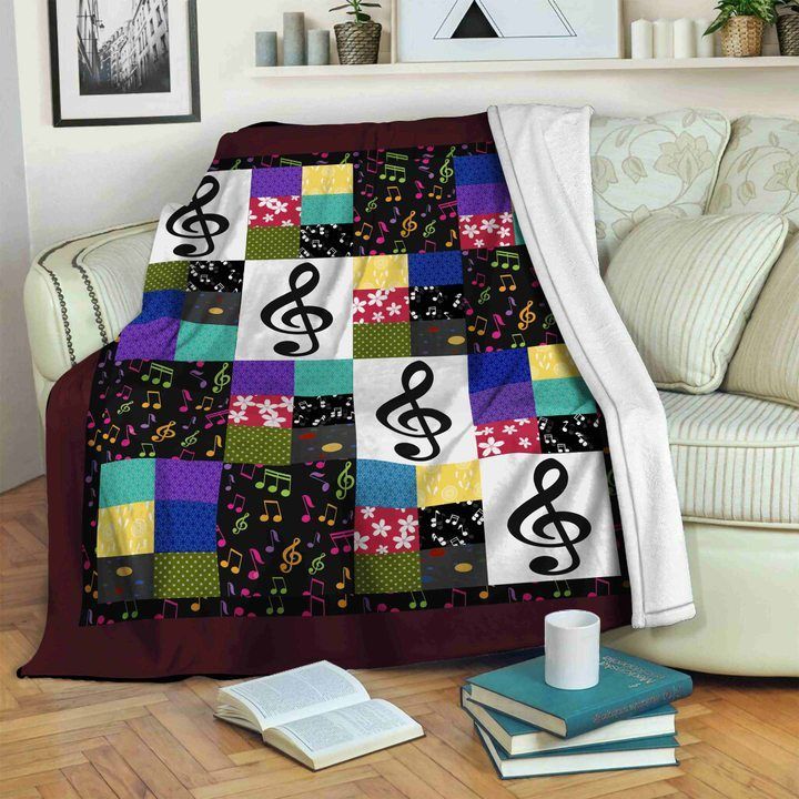 Music Sherpa Fleece Blanket