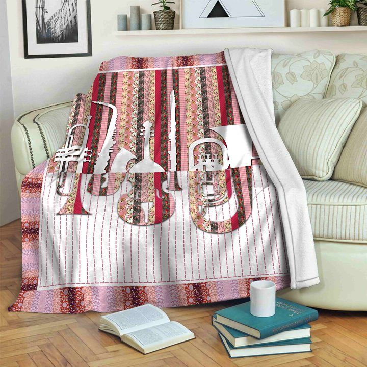 Music Sherpa Fleece Blanket