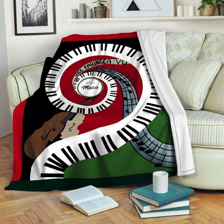 Music Sherpa Fleece Blanket