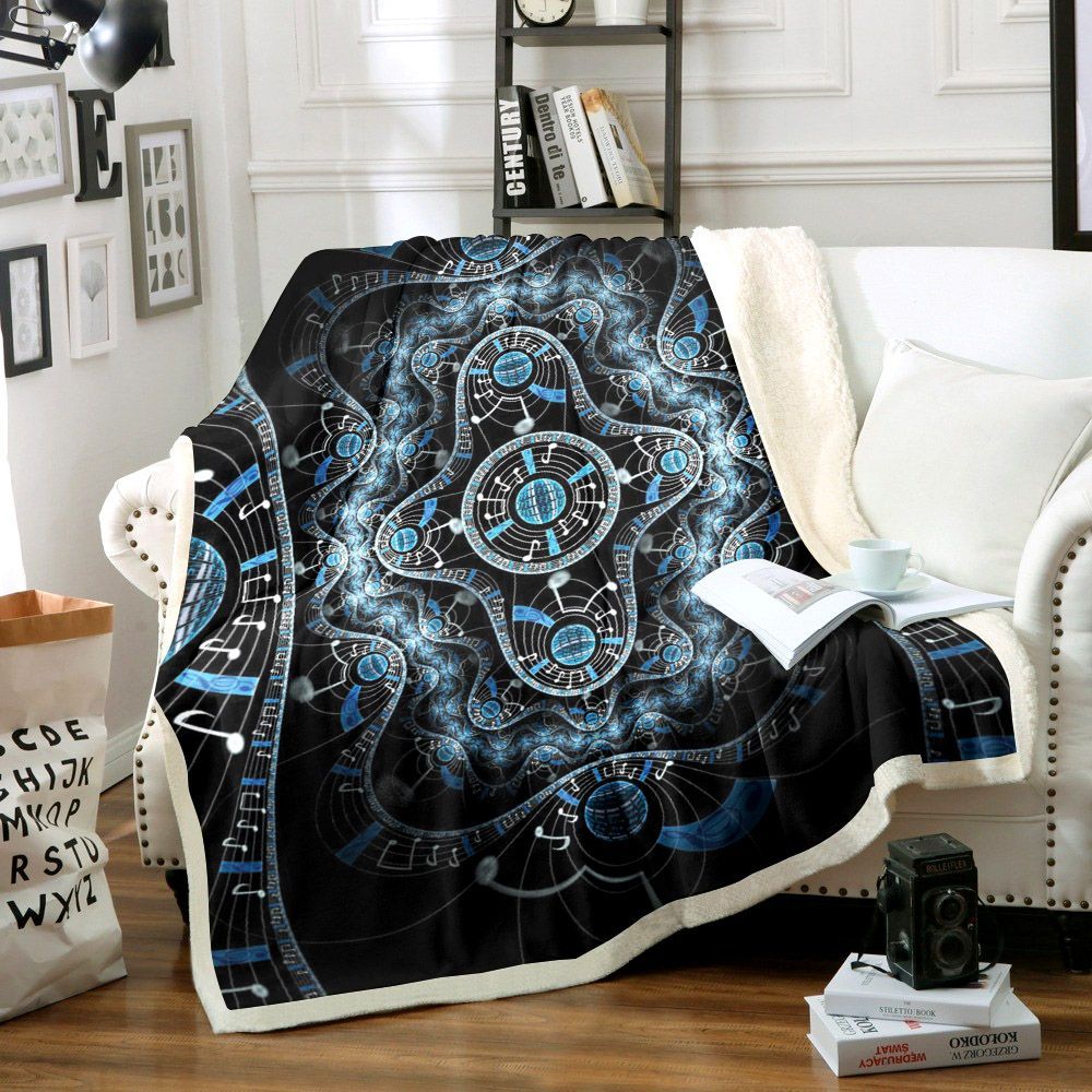 Music Dancing Sherpa Fleece Blanket