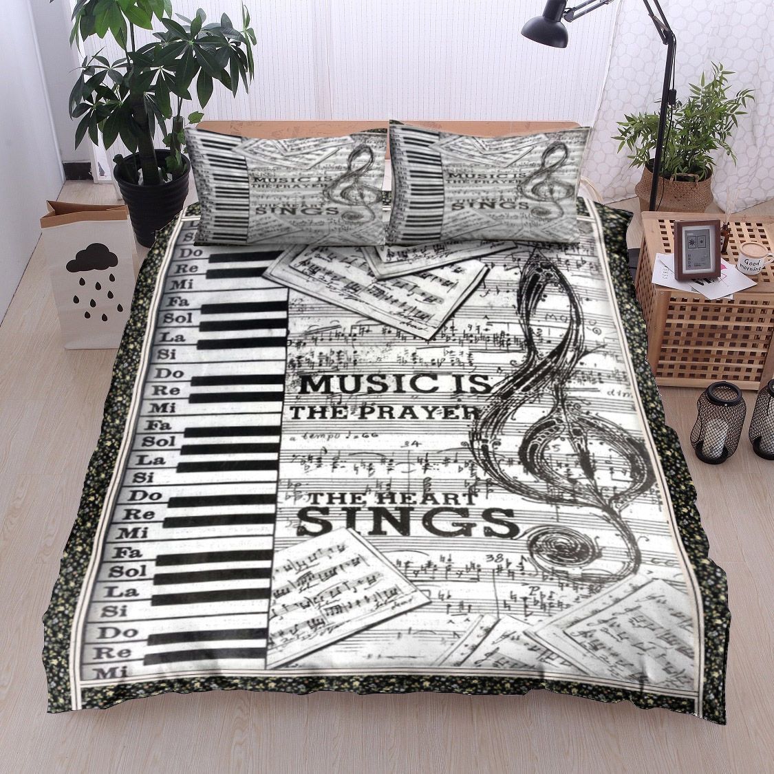 Music Decoupage Sheets Bedding Set