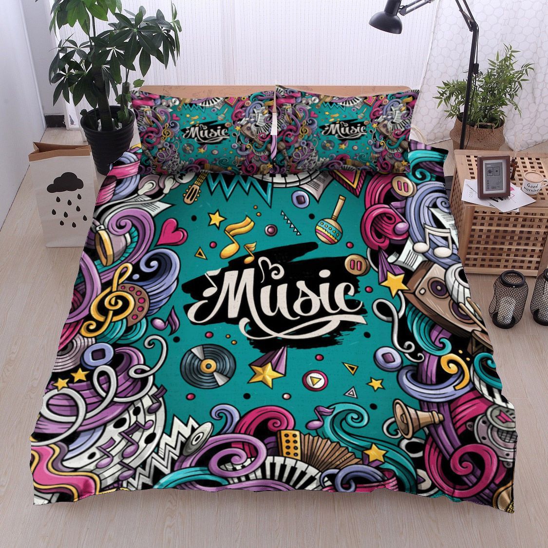 Music Doodle Bedding Set