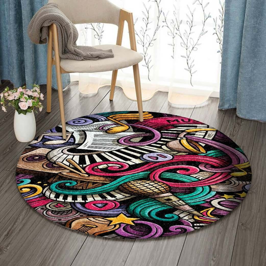 Music Round Carpet