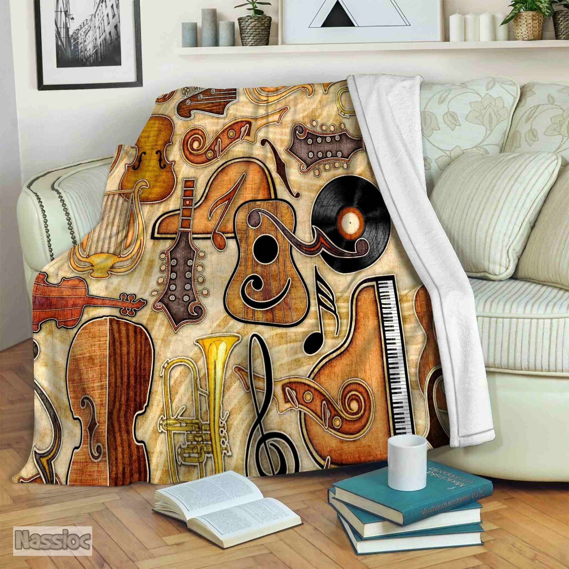 Music Fleece Blanket