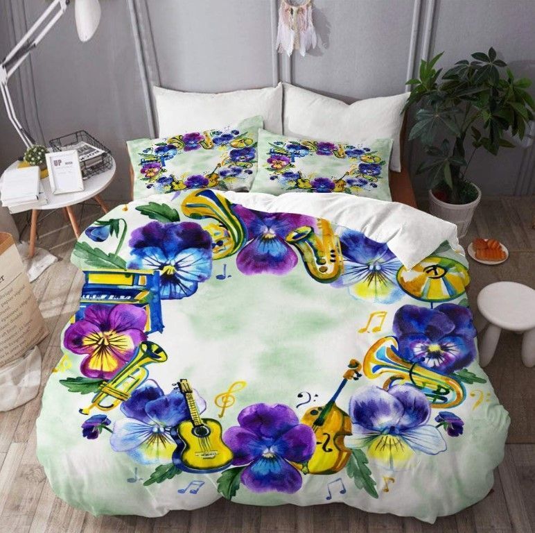 Music Flower Bedding Set