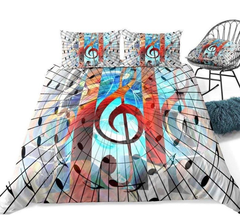 Music Fractal Bedding Set