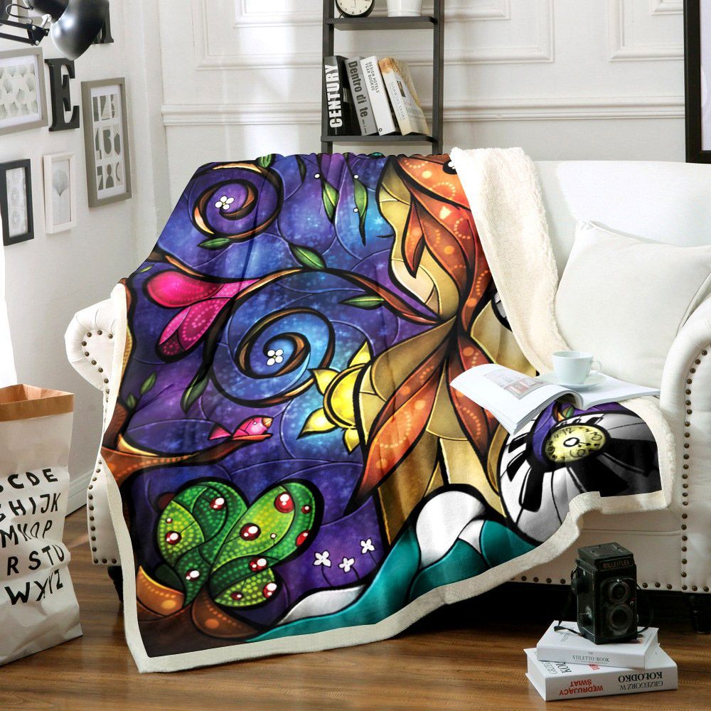 Music Fractal Sherpa Fleece Blanket