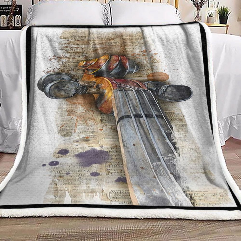 Music Guitar Sherpa Fleece Blanket