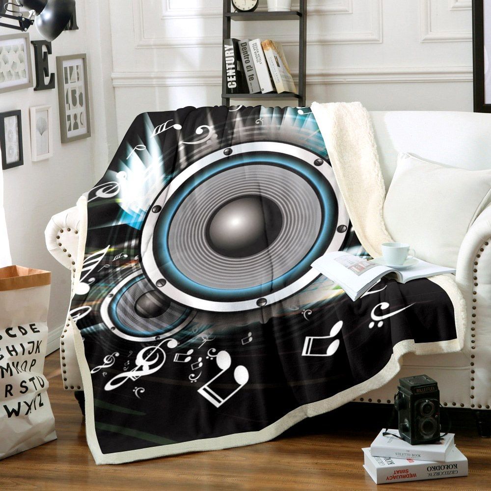 Music Sherpa Fleece Blanket