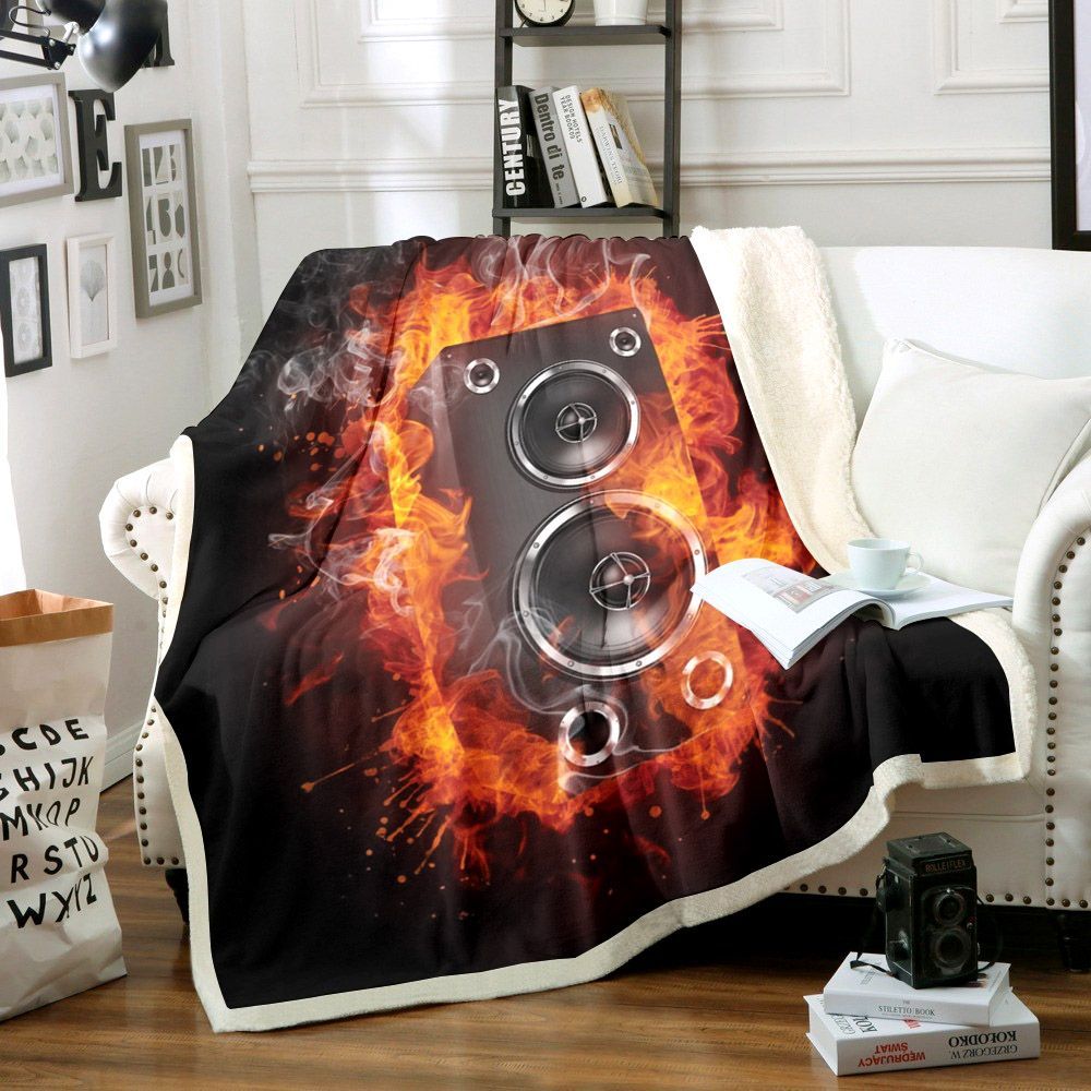 Music Sherpa Fleece Blanket