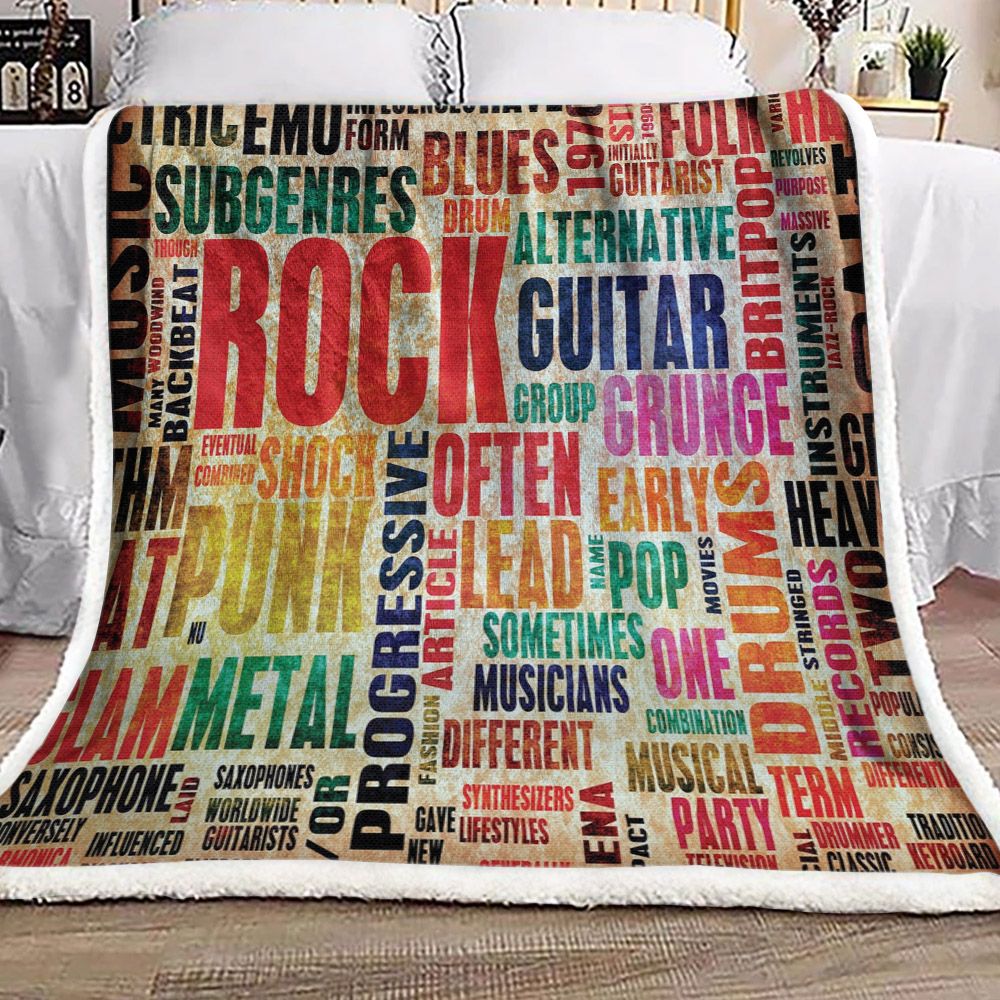 Music Sherpa Fleece Blanket