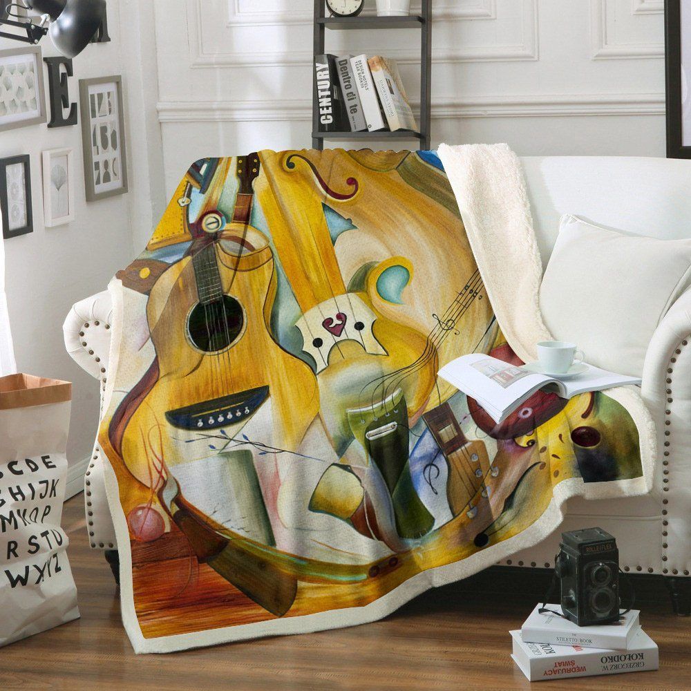 Music Sherpa Fleece Blanket