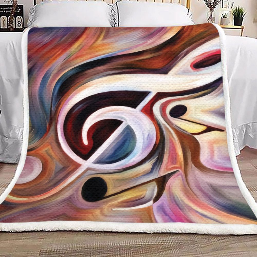 Music Sherpa Fleece Blanket