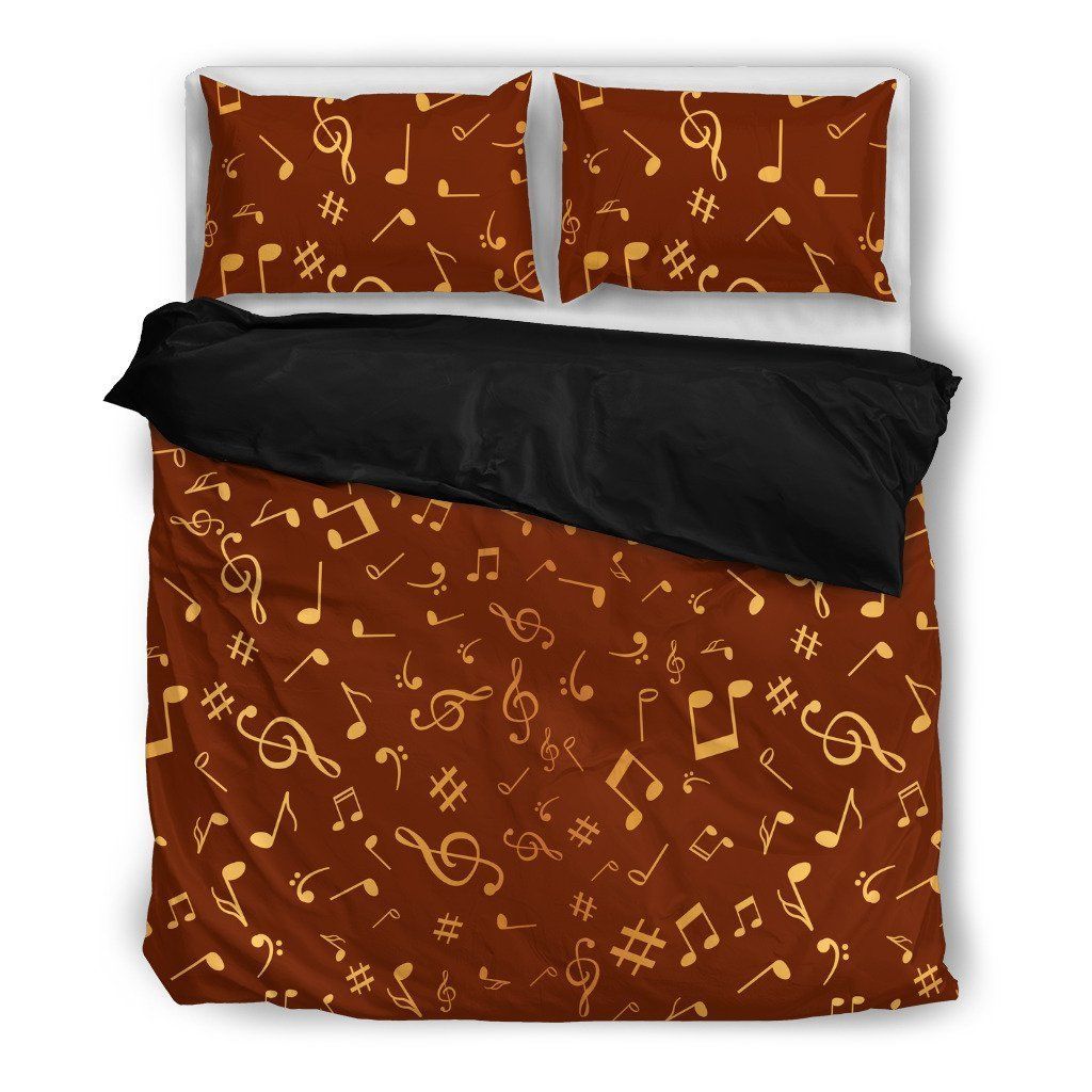 Music In My Bed Printed Bedding Set