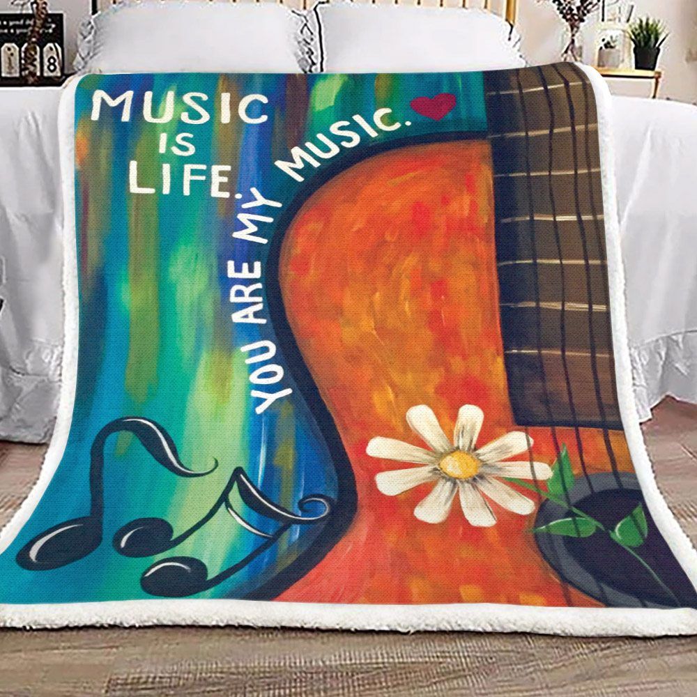 Music Is Life Sherpa Fleece