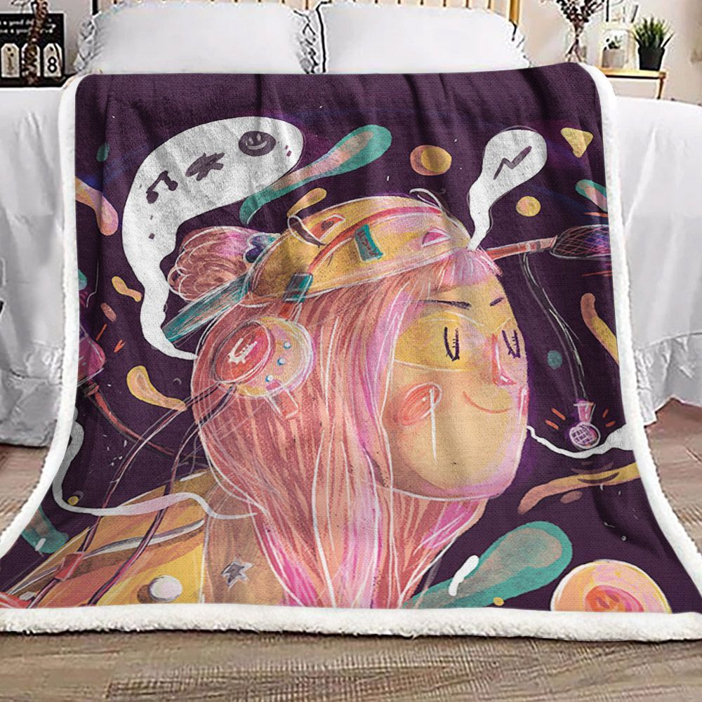 Music Lover Sherpa Fleece Blanket