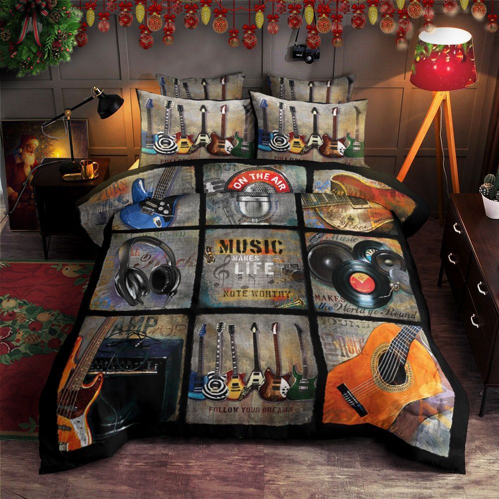 Music Makes Life Worthy Bedding Set