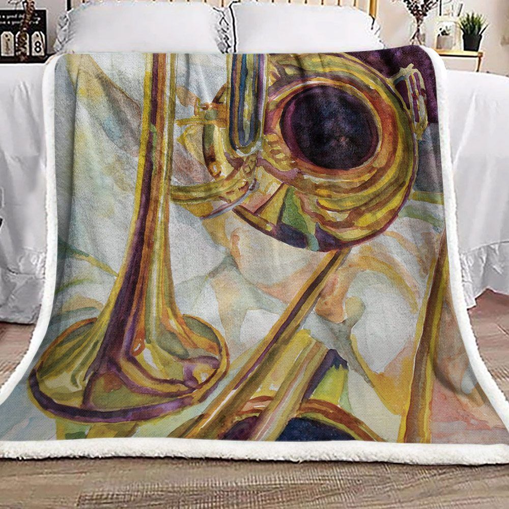 Music Sherpa Fleece Blanket