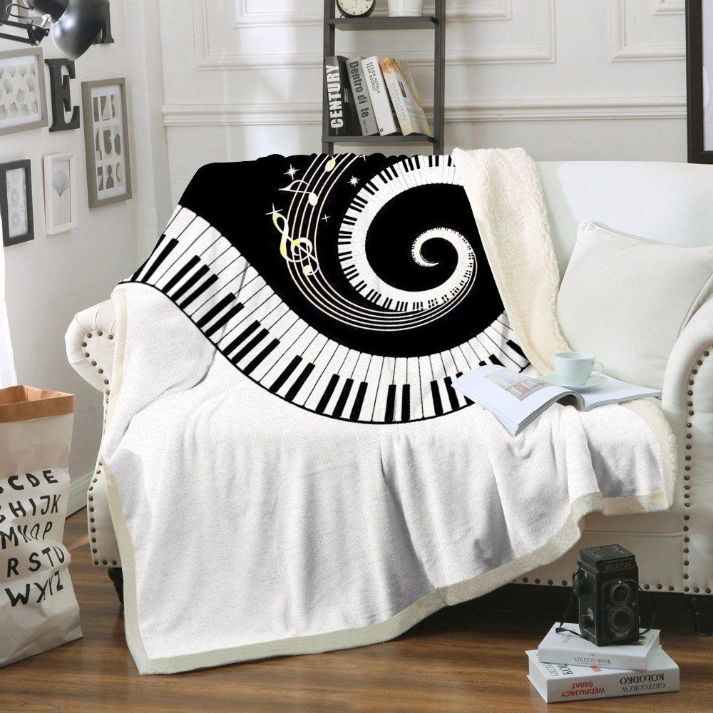 Music Sherpa Fleece Blanket