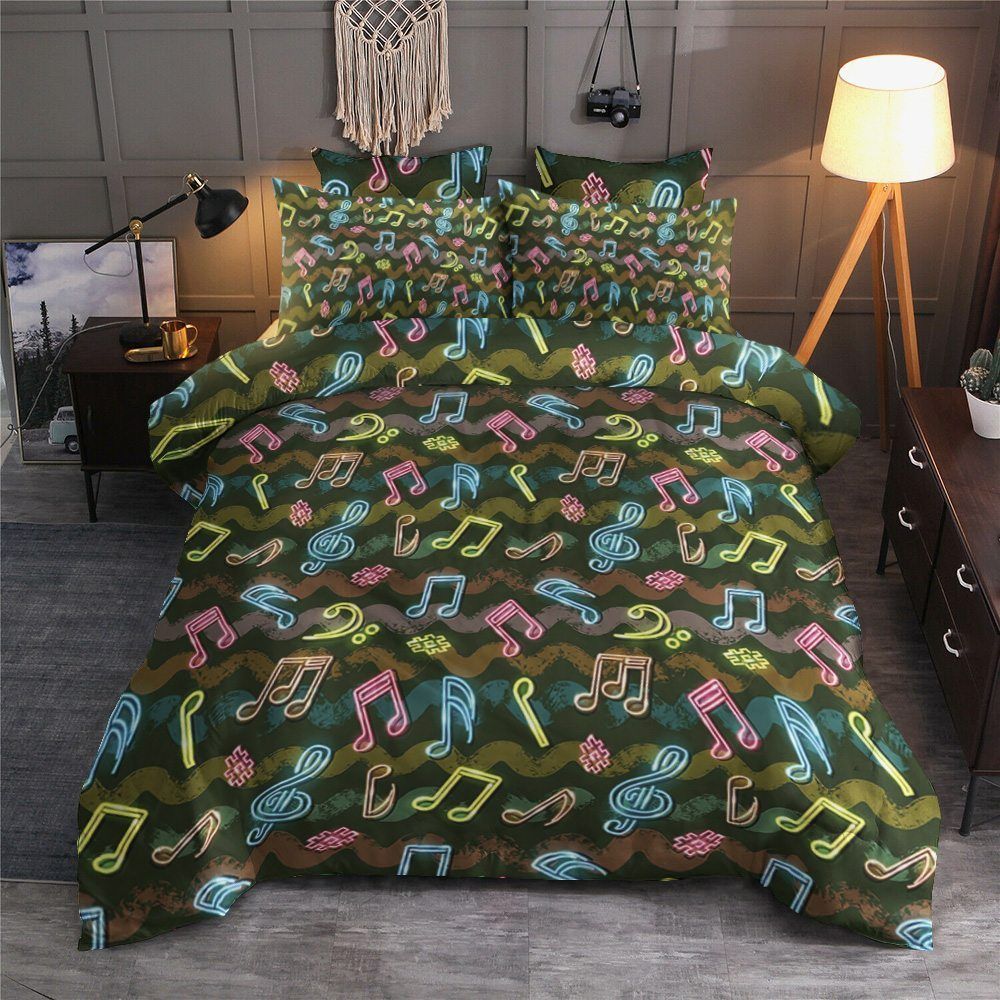 Music Cotton Bed Sheets Spread Comforter Bedding Set