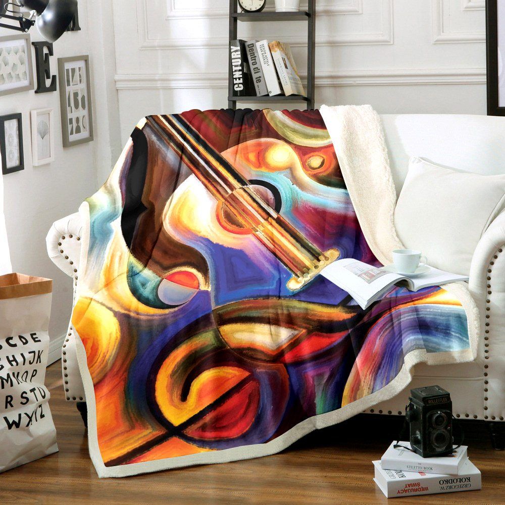 Music Sherpa Fleece Blanket
