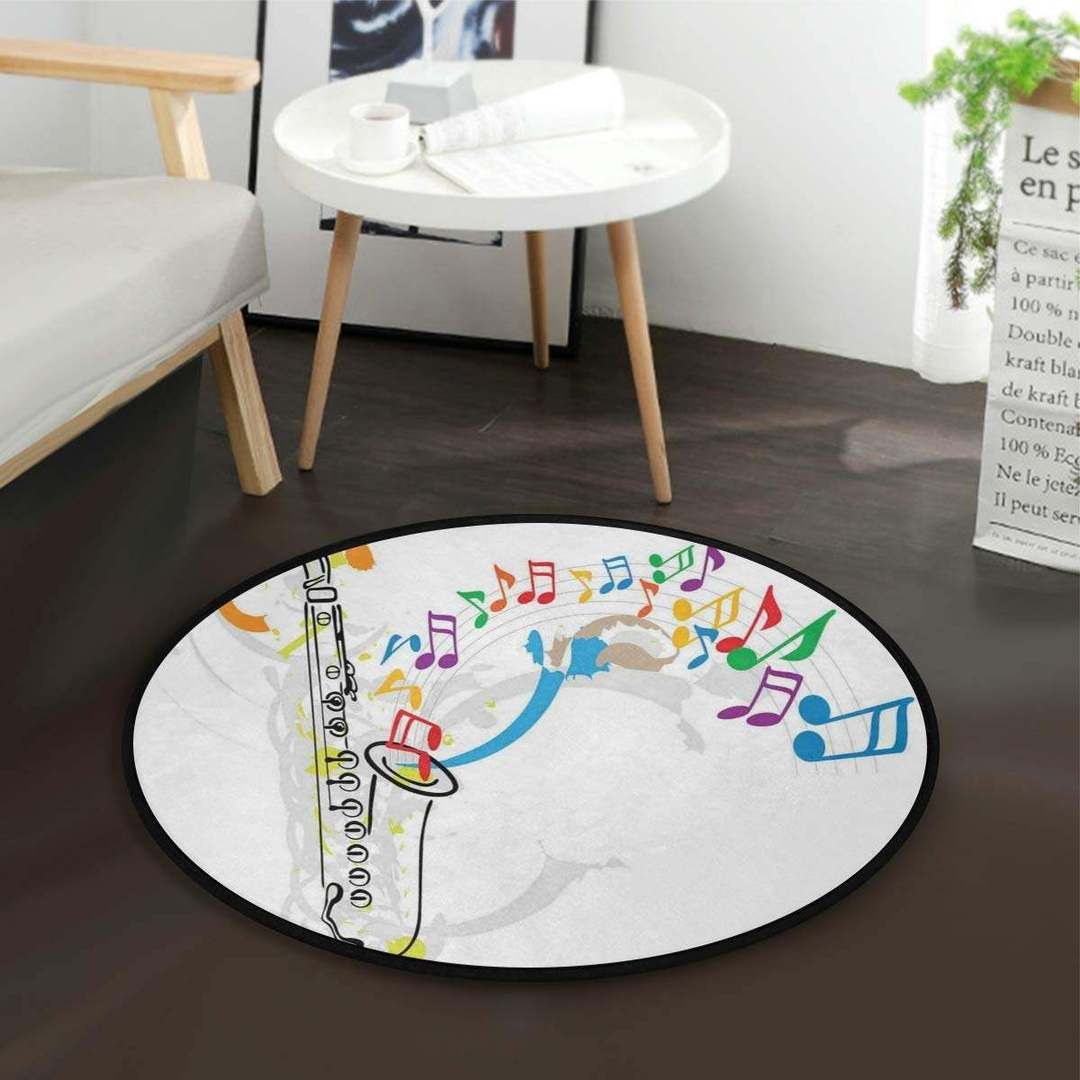 Music Note Round Carpet