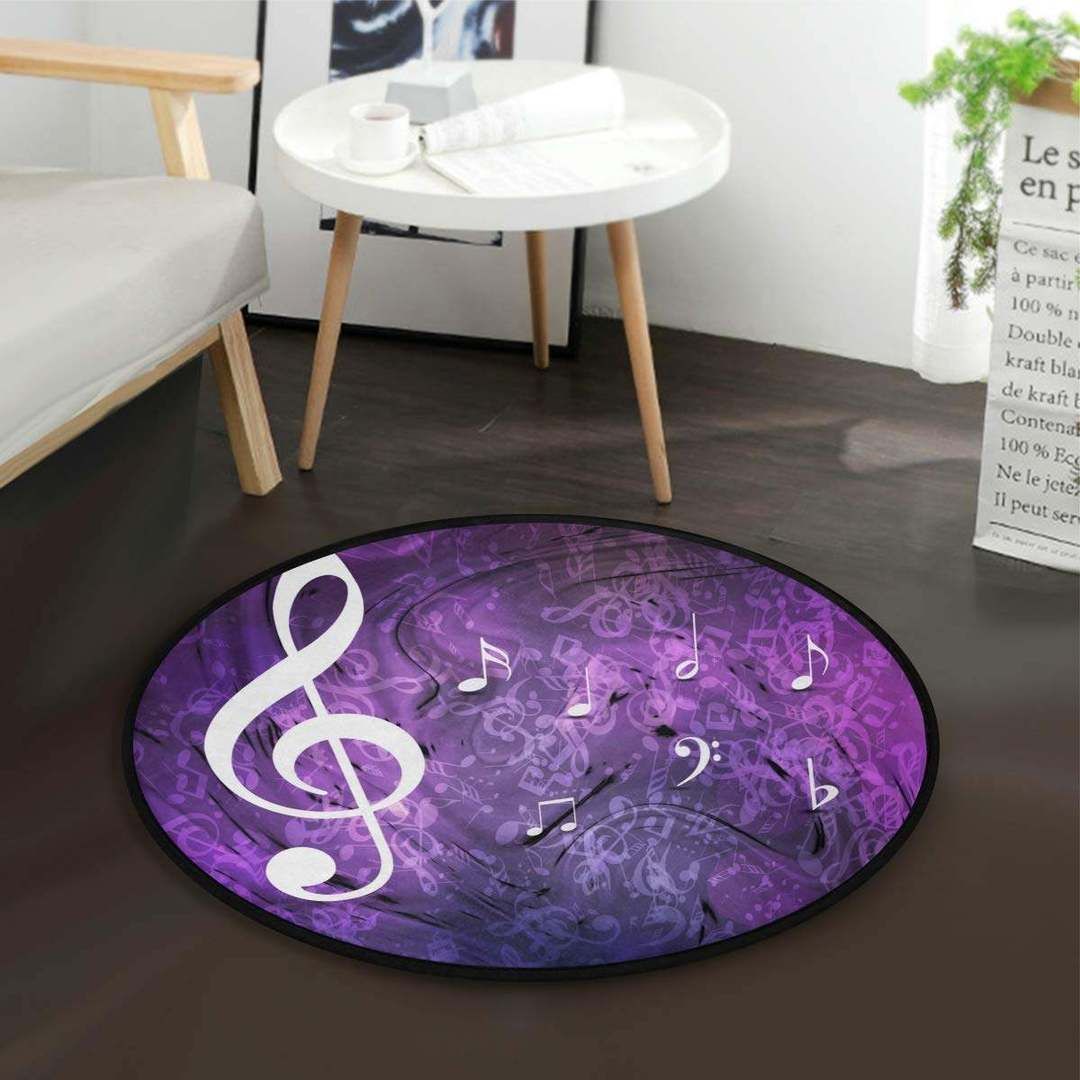 Music Note Round Carpet