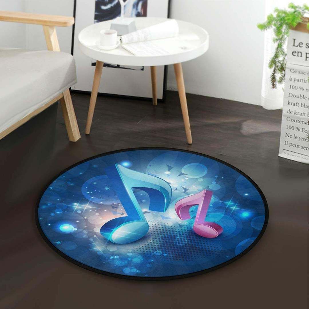 Music Note Round Carpet