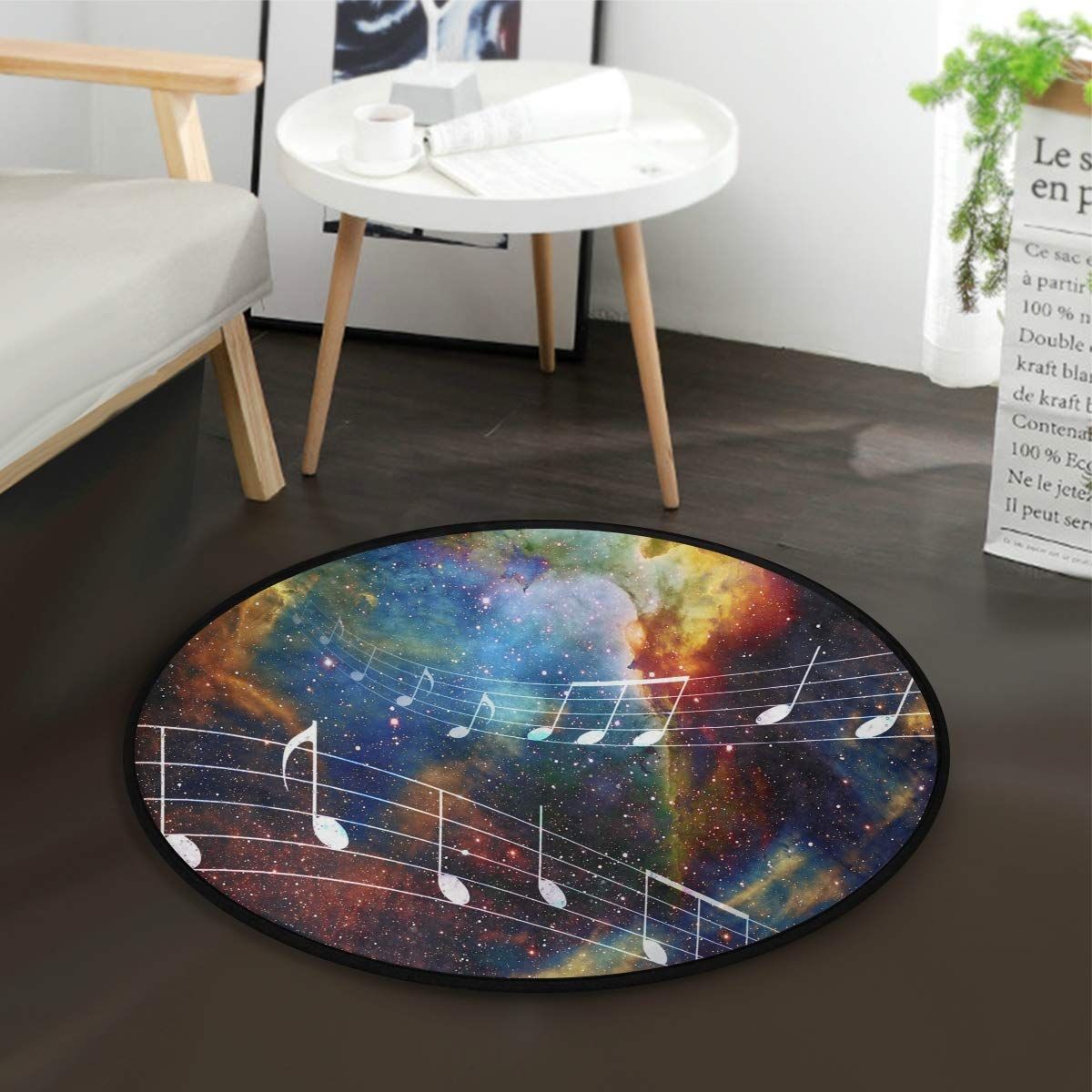 Music Note Round Carpet