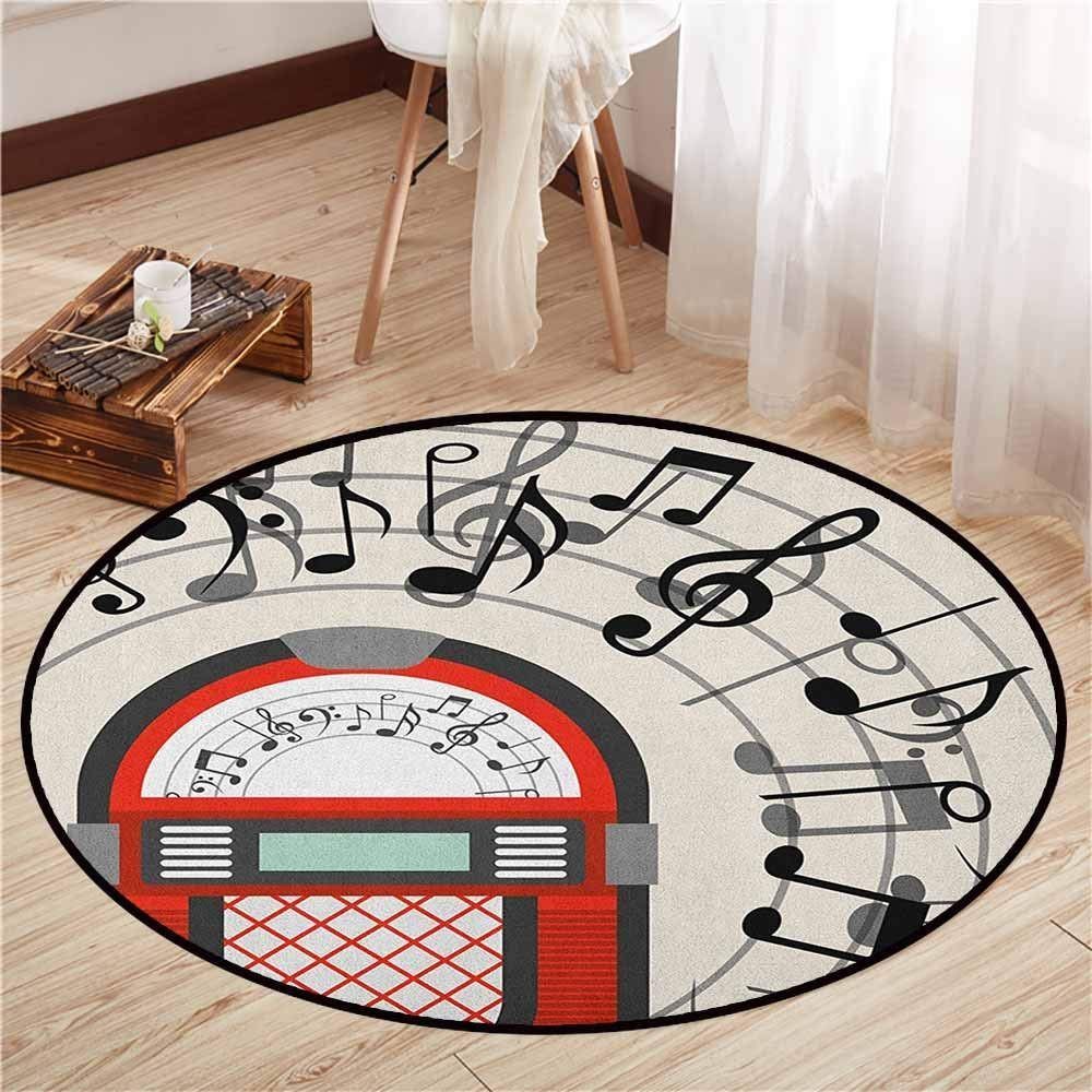 Music Note Round Carpet
