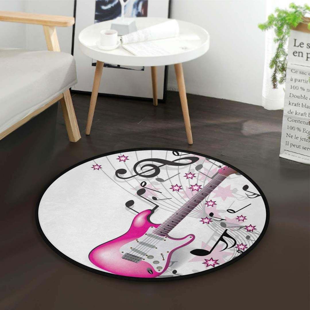 Music Note Round Carpet