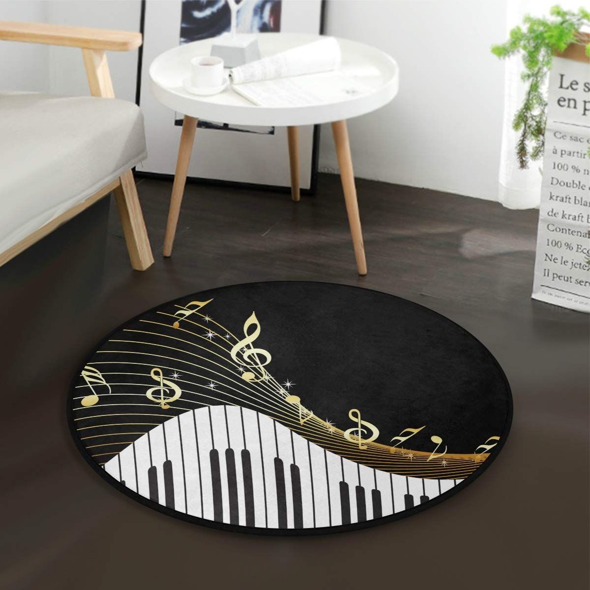 Music Note Round Carpet