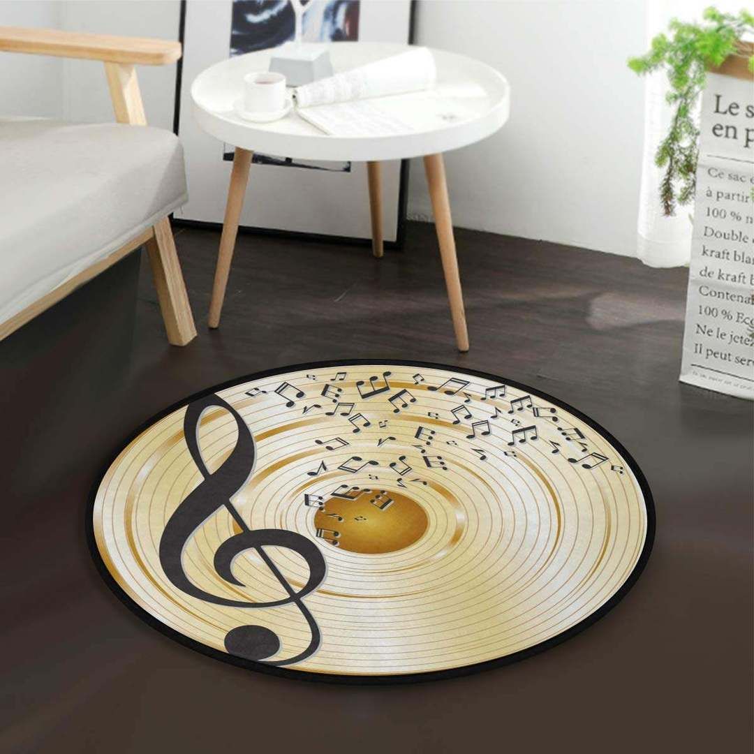 Music Note Round Carpet