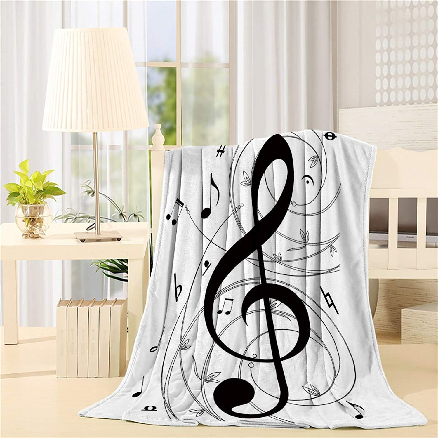 Music Note Sherpa Fleece Blanket