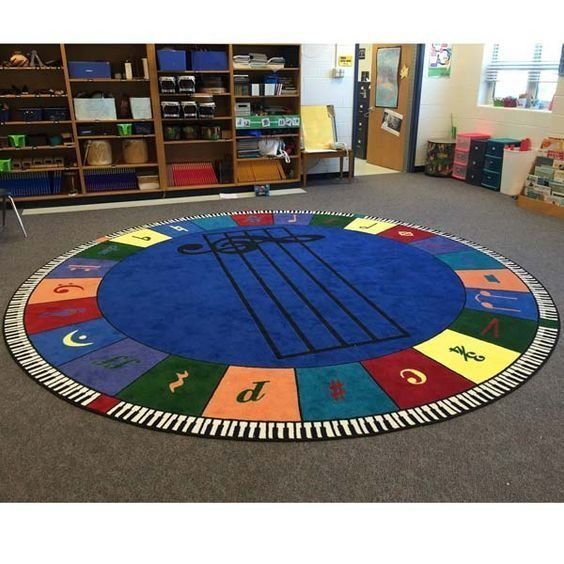 Music Note Round Carpet