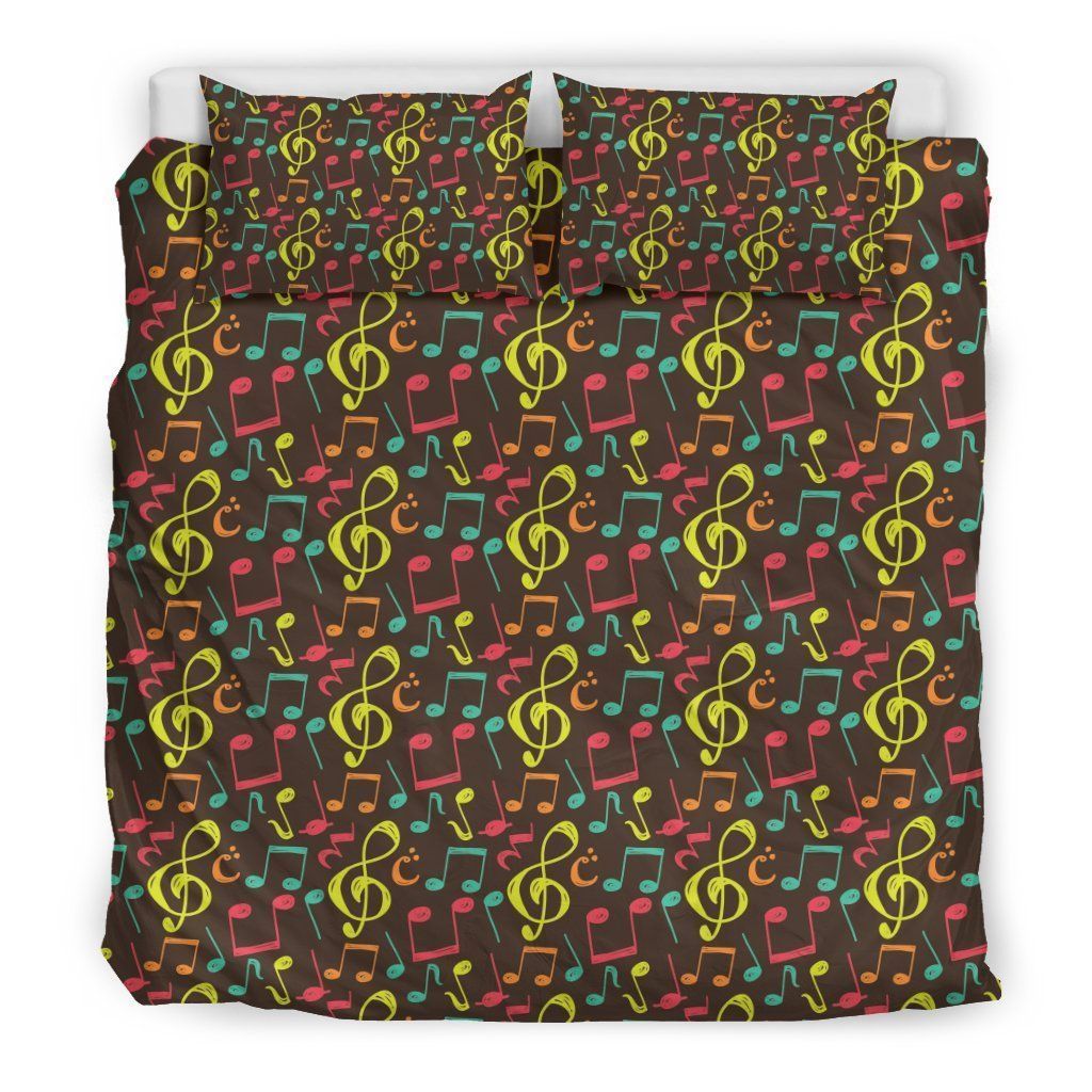 Music Note Colorful Bedding Set