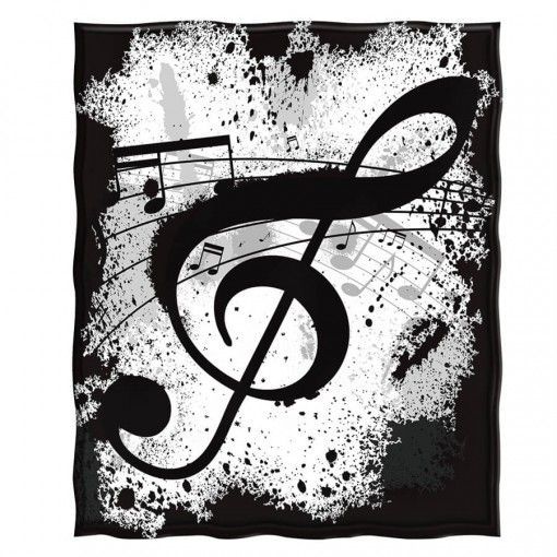 Music Note Sherpa Fleece Blanket