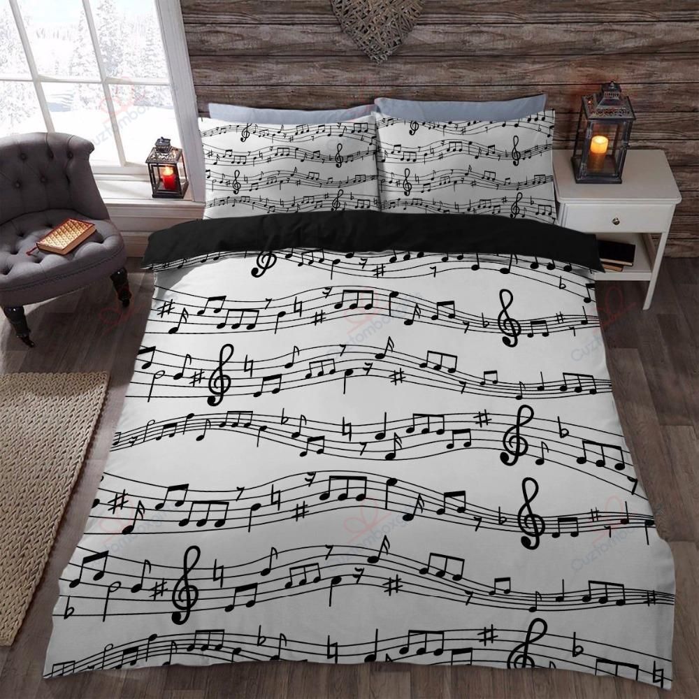 Music Note Printed Bedding Set