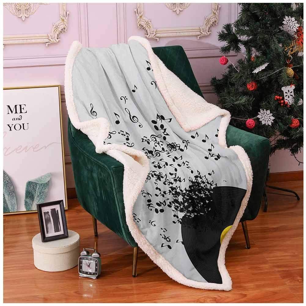 Music Notes Sherpa Fleece Blanket