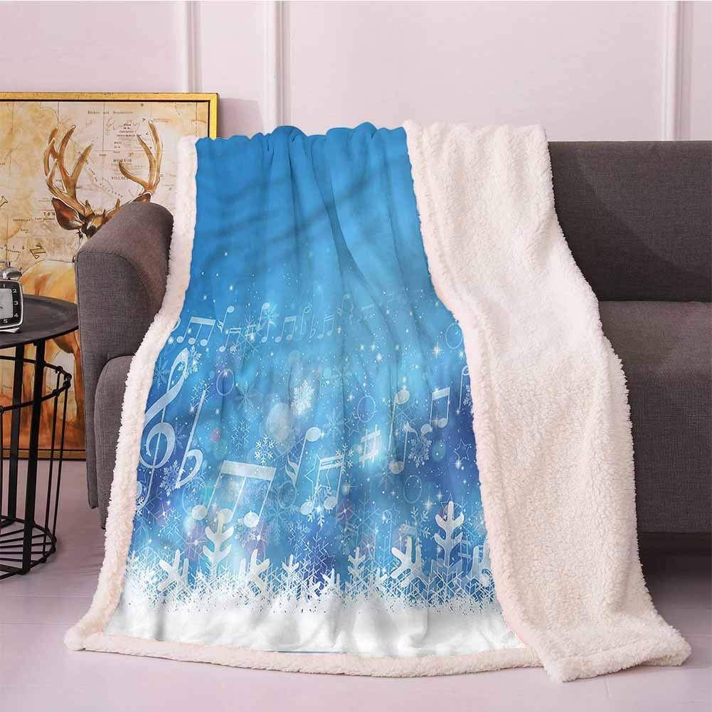 Music Notes Sherpa Fleece Blanket