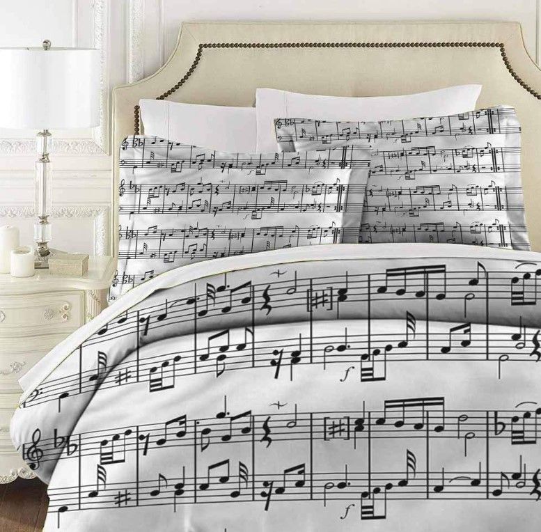 Music Notes Bedding Set