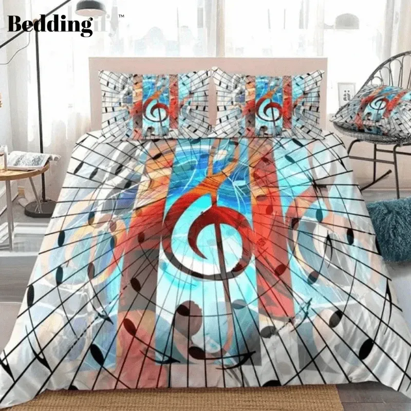 Music Notes Gs Cl Bedding Set