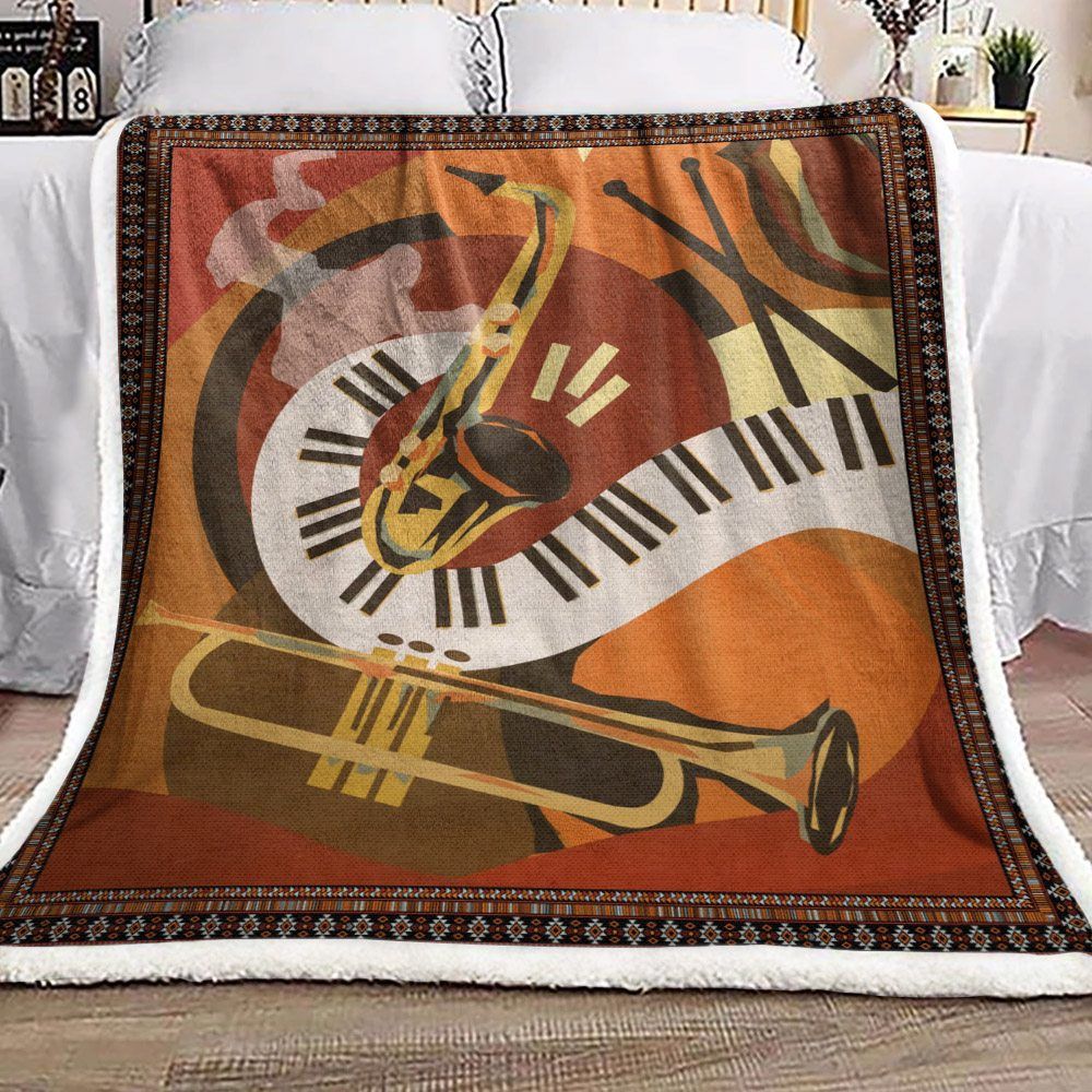 Music Sherpa Fleece Blanket
