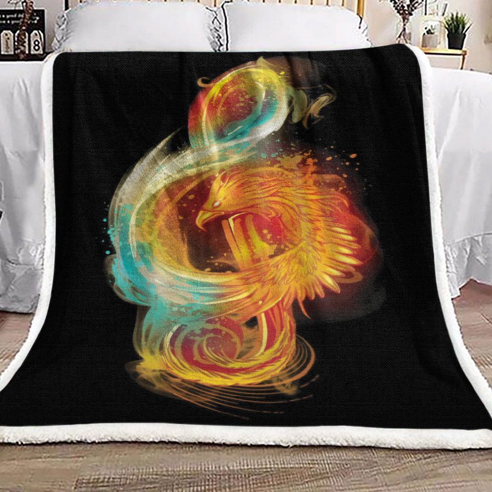 Music Reborn Phoenix Sherpa Fleece Blanket