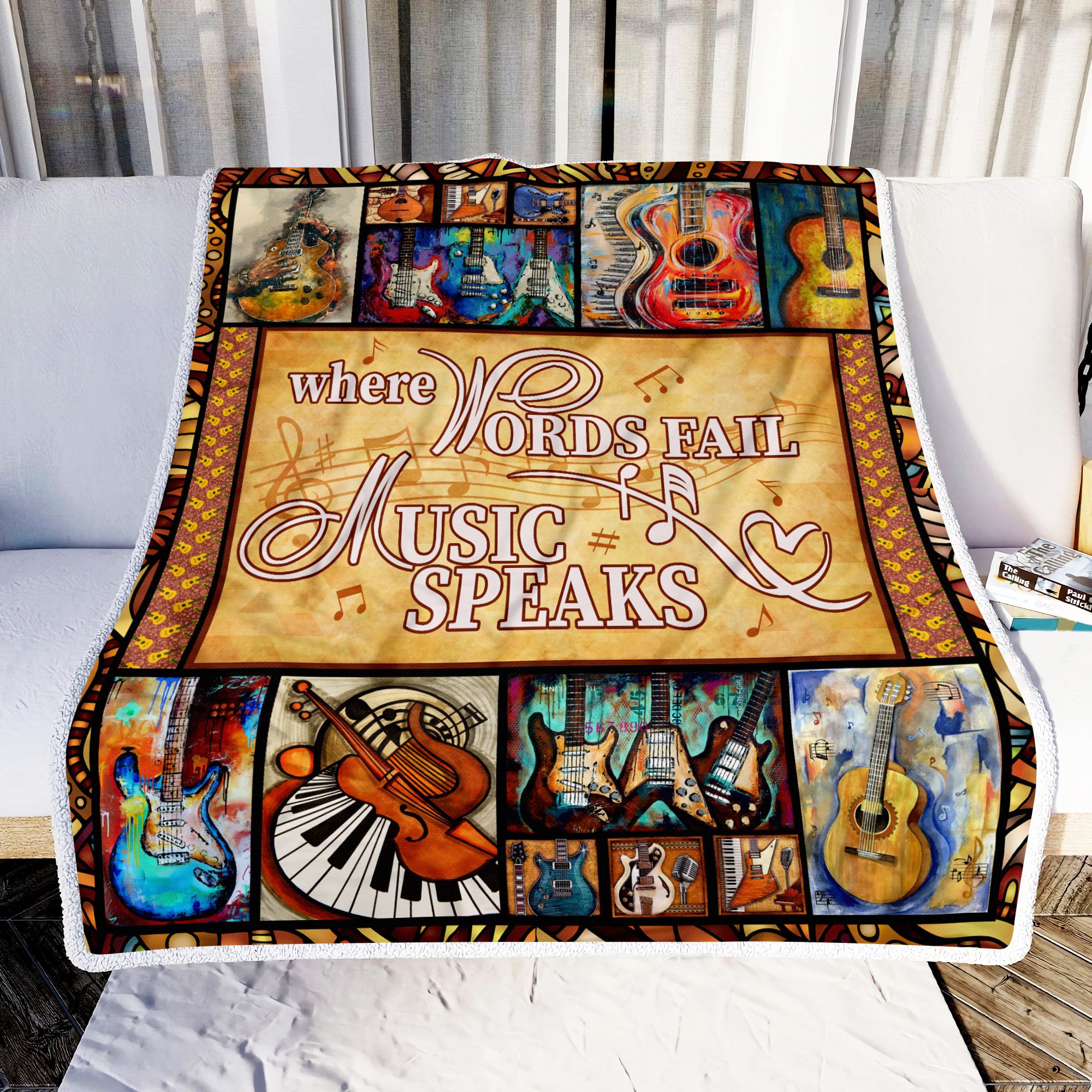 Music Where Words Fail Music Speaks Fleece Blanket